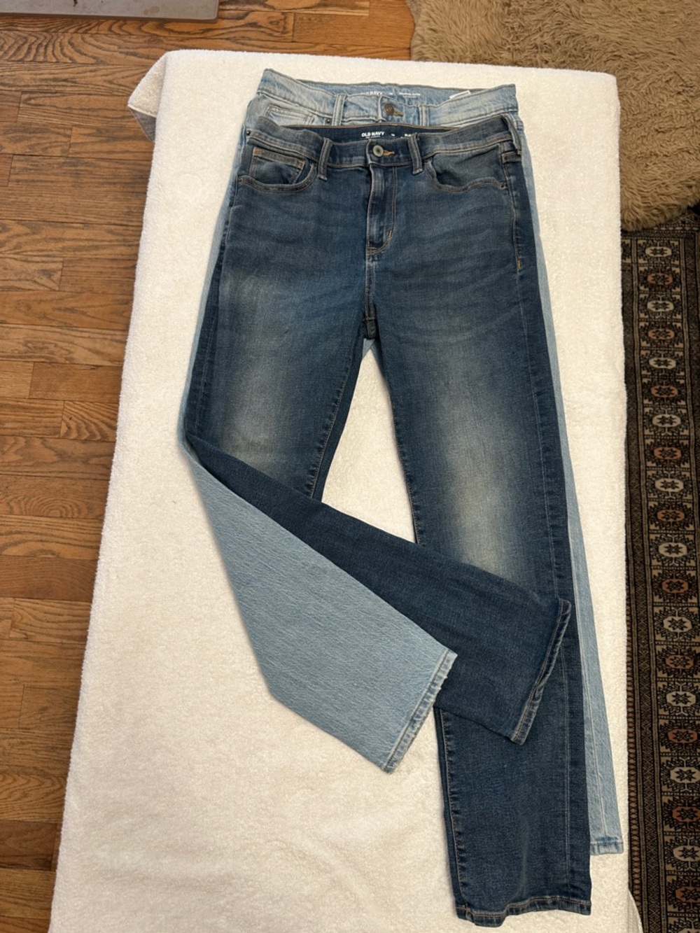 Set of 2 Old Navy Boys size 16 Jeans - medium wash and light wash.